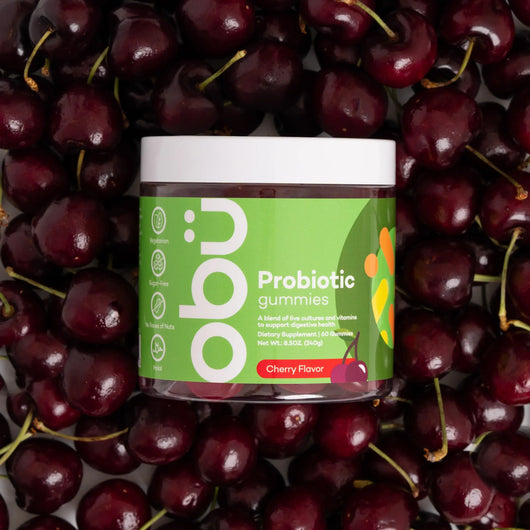 Obu Nutrition Probiotic Gummies Cherry Flavor 60 Gummies