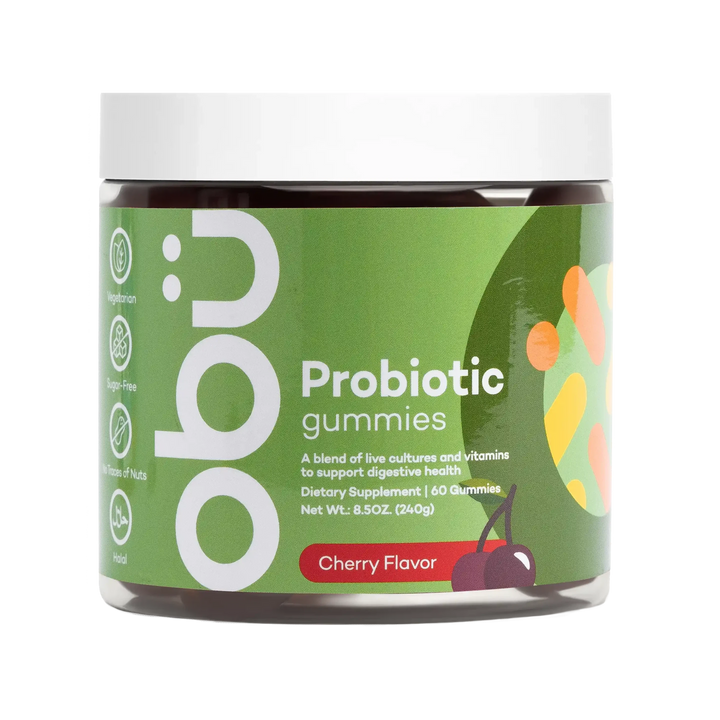 Obu Nutrition Probiotic Gummies Cherry Flavor 60 Gummies