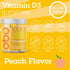 Obu Nutrition Vitamin D3 Gummies 2000IU Peach Flavour 60 Gummies