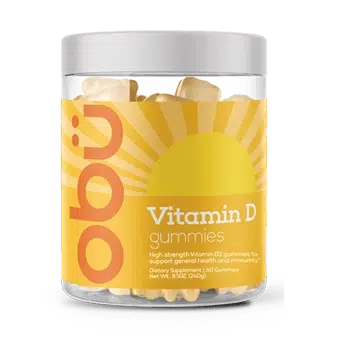 Obu Nutrition Vitamin D3 Gummies 2000IU Peach Flavour 60 Gummies