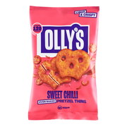 Olly's Pretzel Thins, Sweet Chilli, Healthy Plant-Based Vegan, Low Calorie Snack, Low Fat, Source of Fibre, No Preservatives 35g