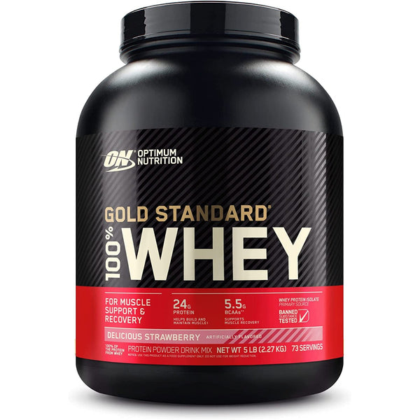 Optimum Nutrition Gold Standard 100% Whey Protein Powder Delicious Strawberry 2.27KG