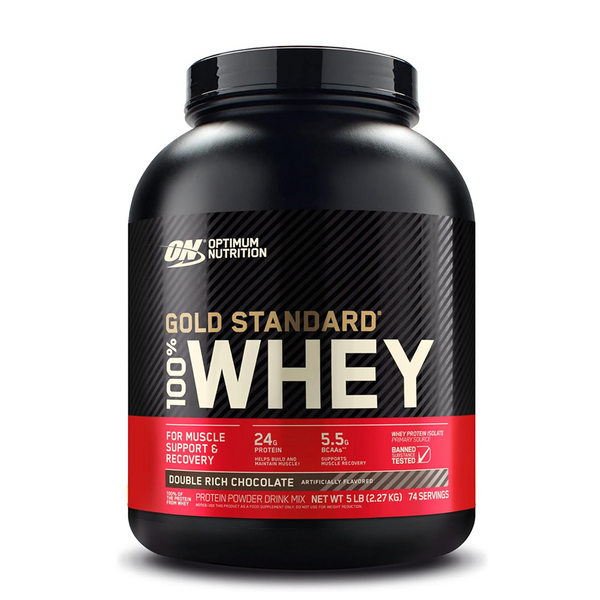 Optimum Nutrition Gold Standard 100% Whey Protein Powder Double Rich Chocolate 2.27KG