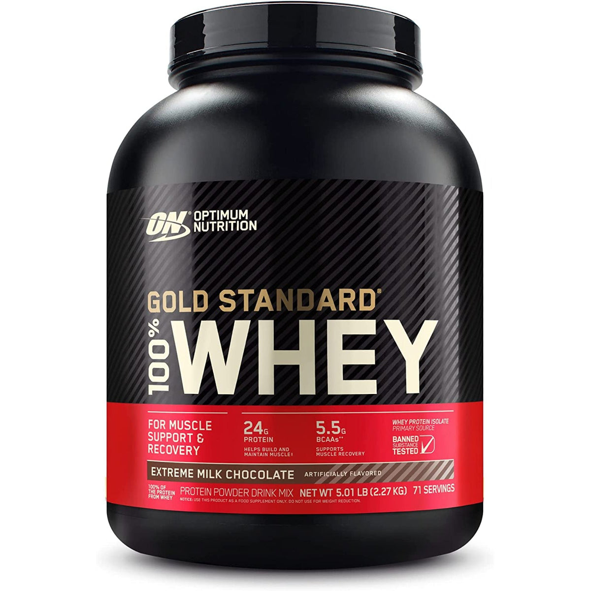 Optimum Nutrition Gold Standard 100% Whey Protein Powder Extreme Milk Chocolate 2.27KG