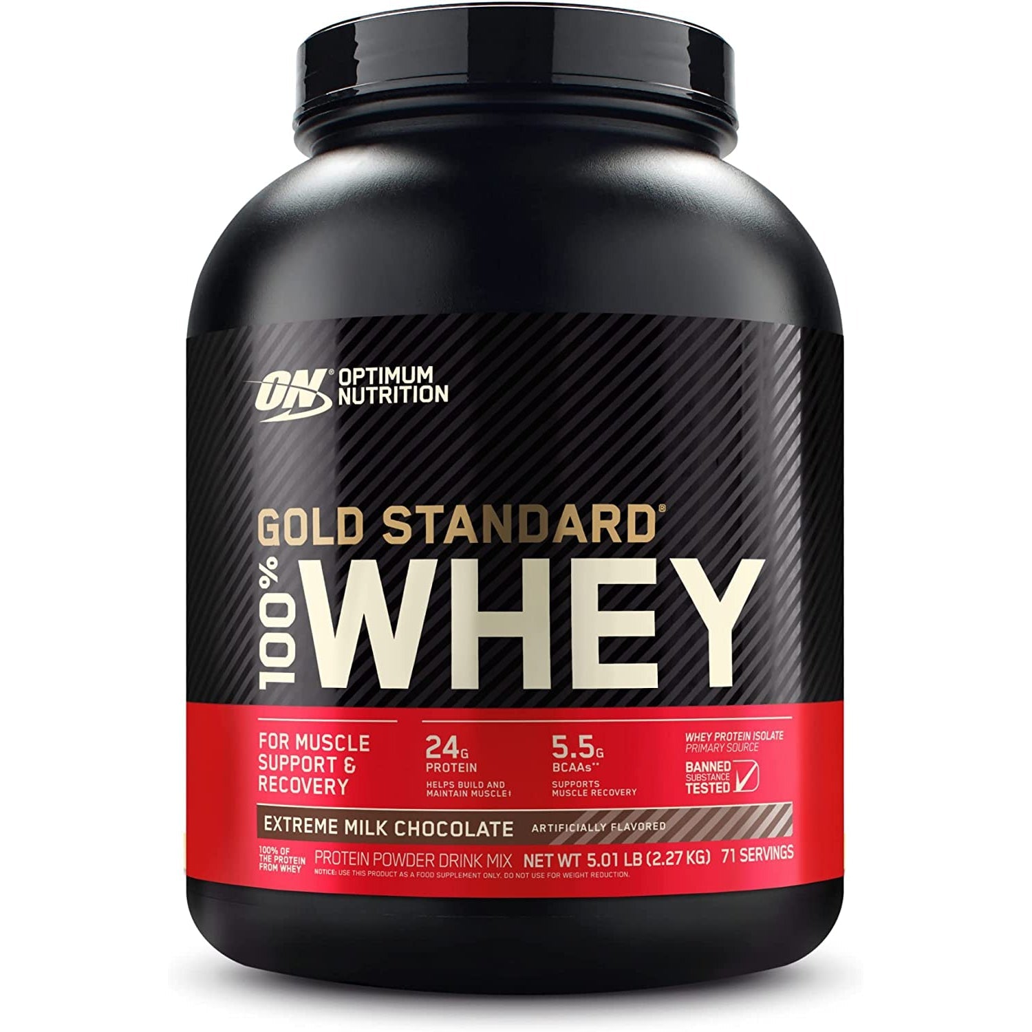 Optimum Nutrition Gold Standard 100% Whey Protein Powder Extreme Milk Chocolate 2.27KG
