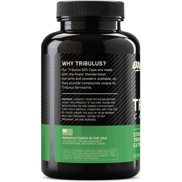 Optimum Nutrition Tribulus Standardized Tribulus Blend 625mg, Testosterone Booster Supplement, 100 Capsules