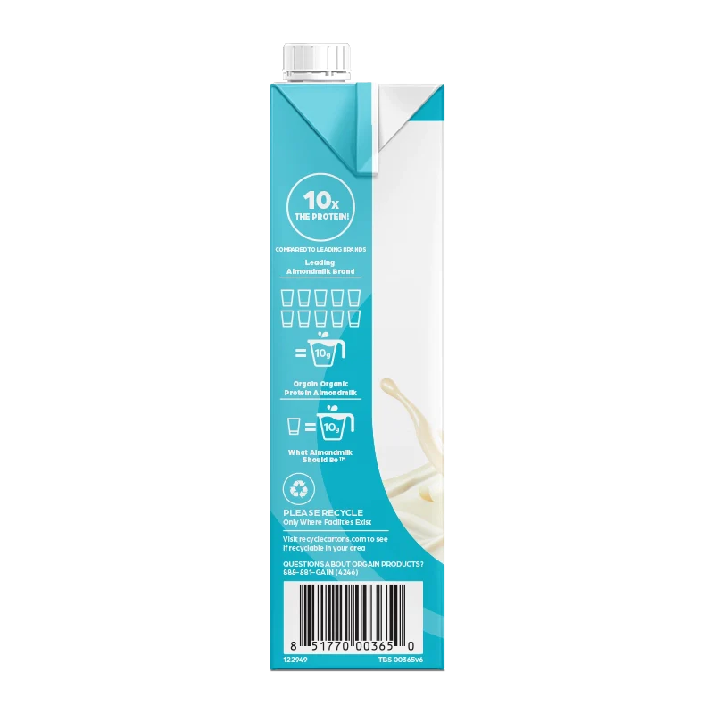 Orgain Organic Almond Milk Vanilla Flavored Lightly Sweetened Dairy Free Gluten Free Soy Free 946ml