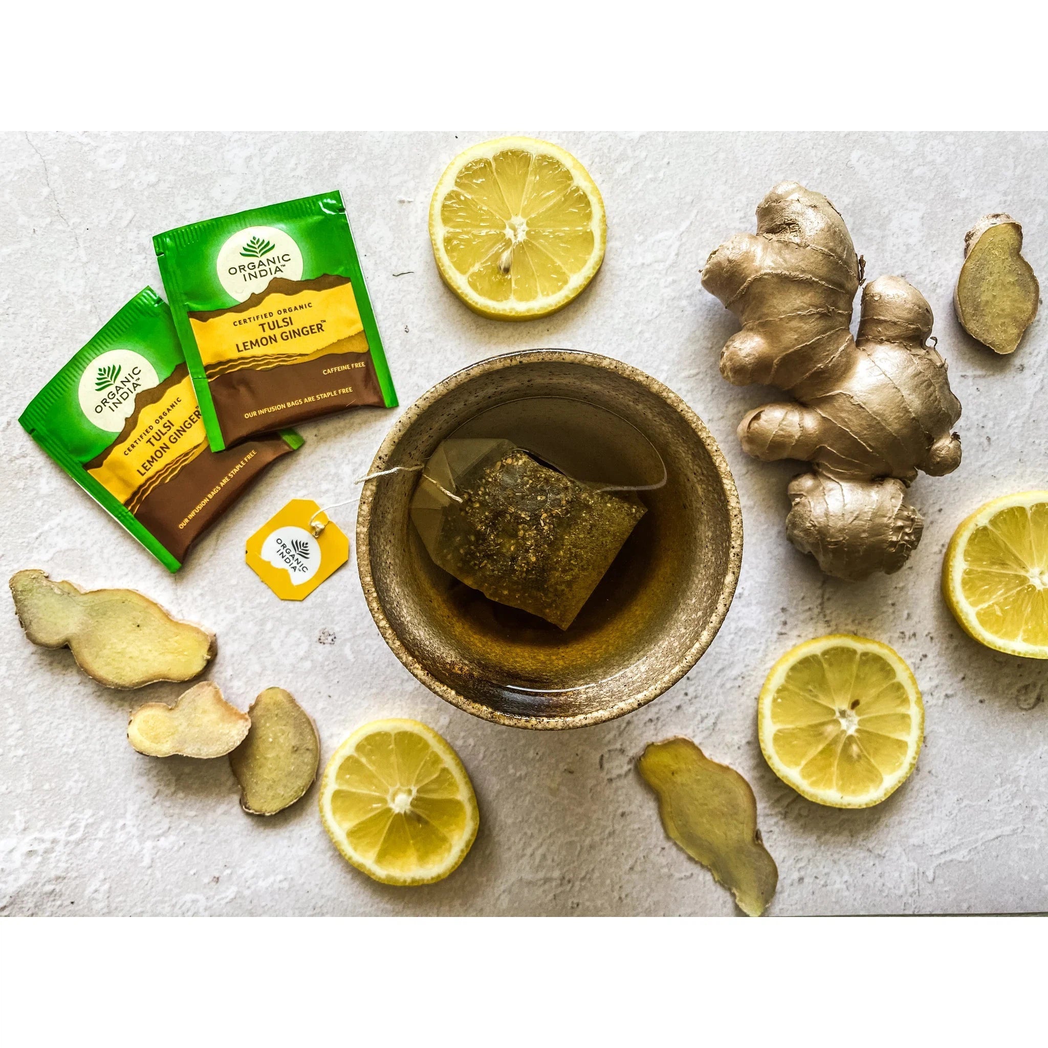 Organic India Certified Organic Tulsi Lemon Ginger 25 Bags