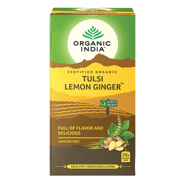 Organic India Certified Organic Tulsi Lemon Ginger 25 Bags