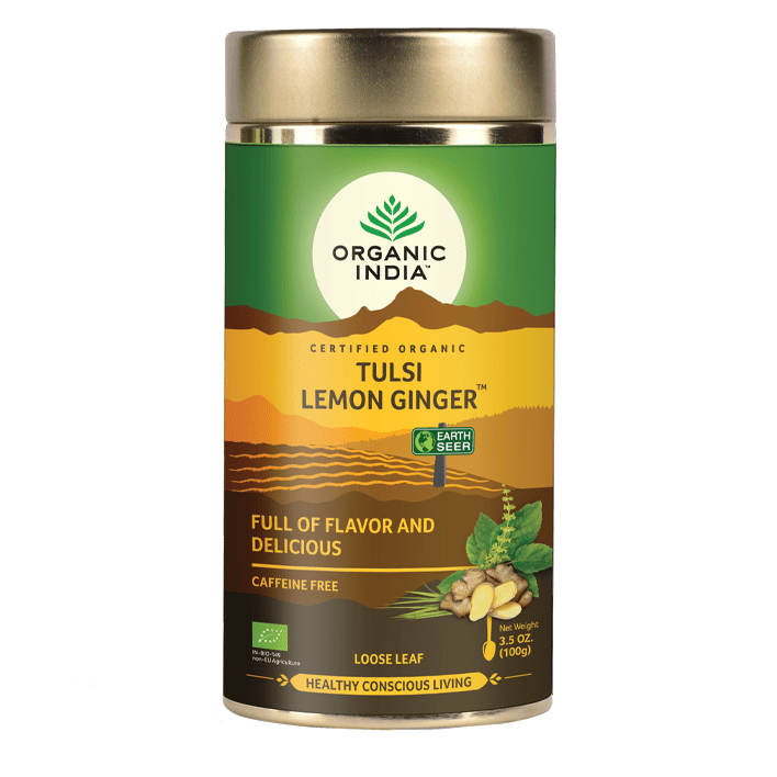 Organic India Loose Tulsi Lemon Ginger Tea, 100 gm