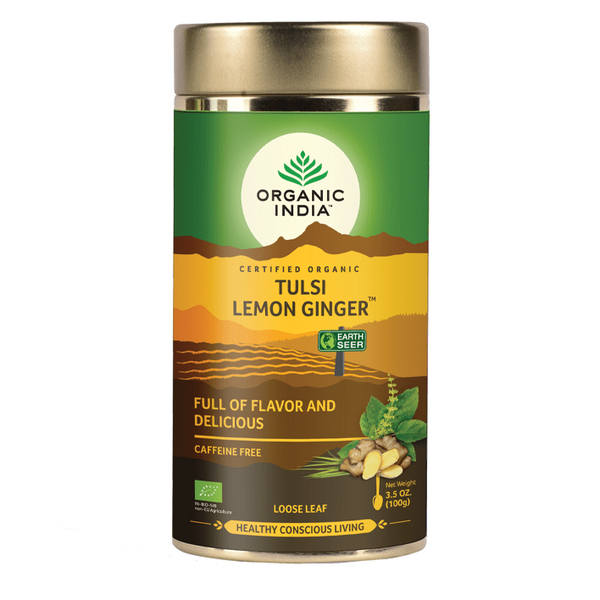 Organic India Loose Tulsi Lemon Ginger Tea, 100 gm