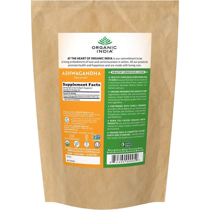 Organic India Organic Ashwagandha Powder 454g