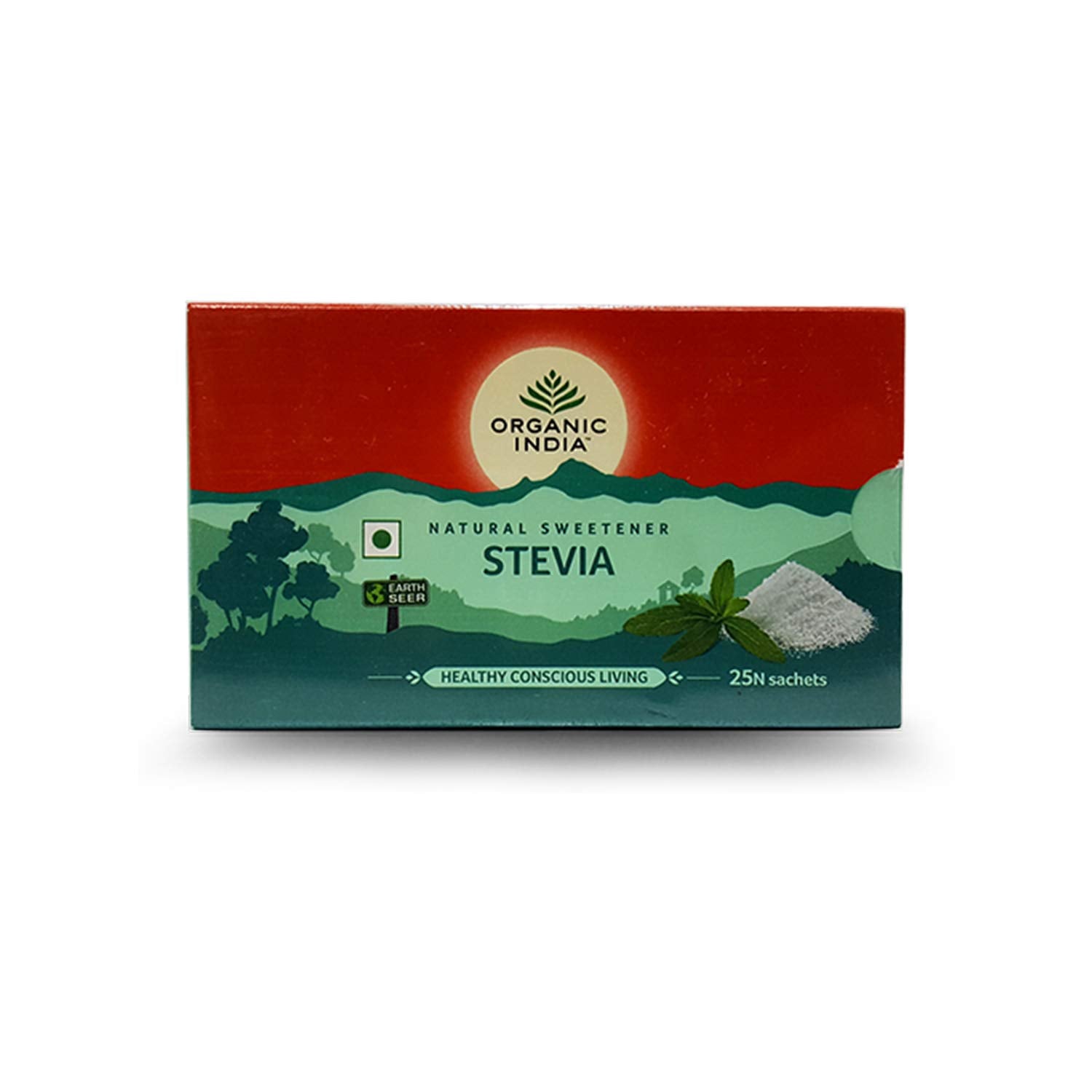 Organic India, Organic Stevia Powder 25 Sachets of 1g each