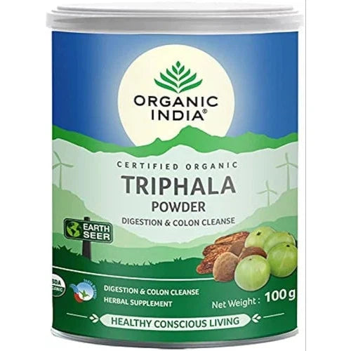 Organic India Triphala Powder, Digestion & Colon Cleanse 100 gm