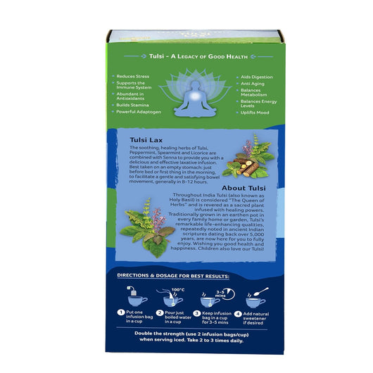 Organic India Tulsi Lax Wellness Tea 25 Tea Bags