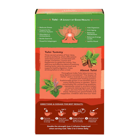 Organic India Tulsi Tummy Wellness Tea 25 Tea Bags