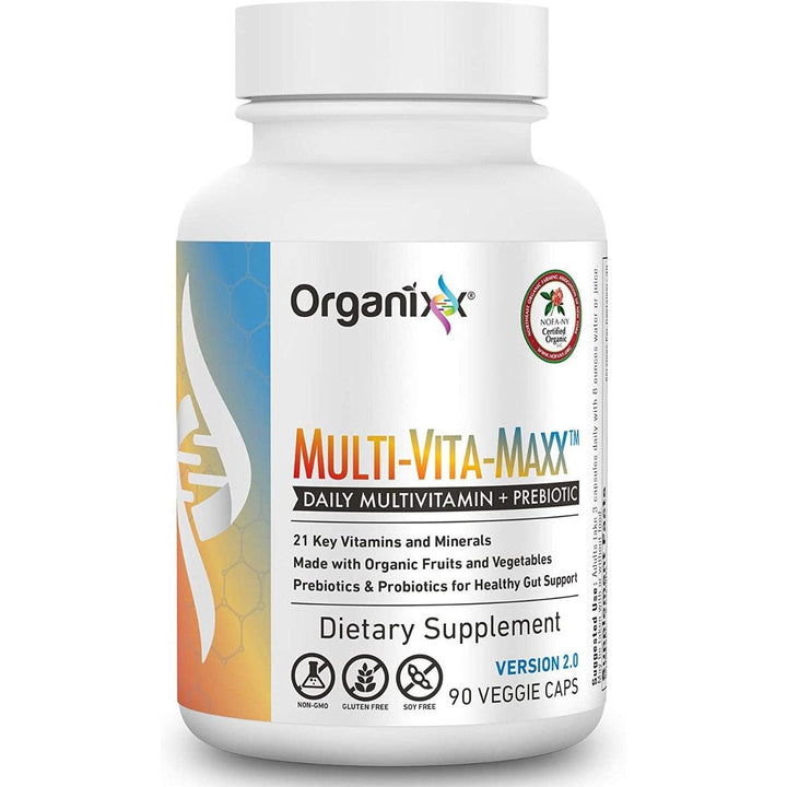 Organixx Multi-Vita Multivitamin Non-GMO 90 capsules