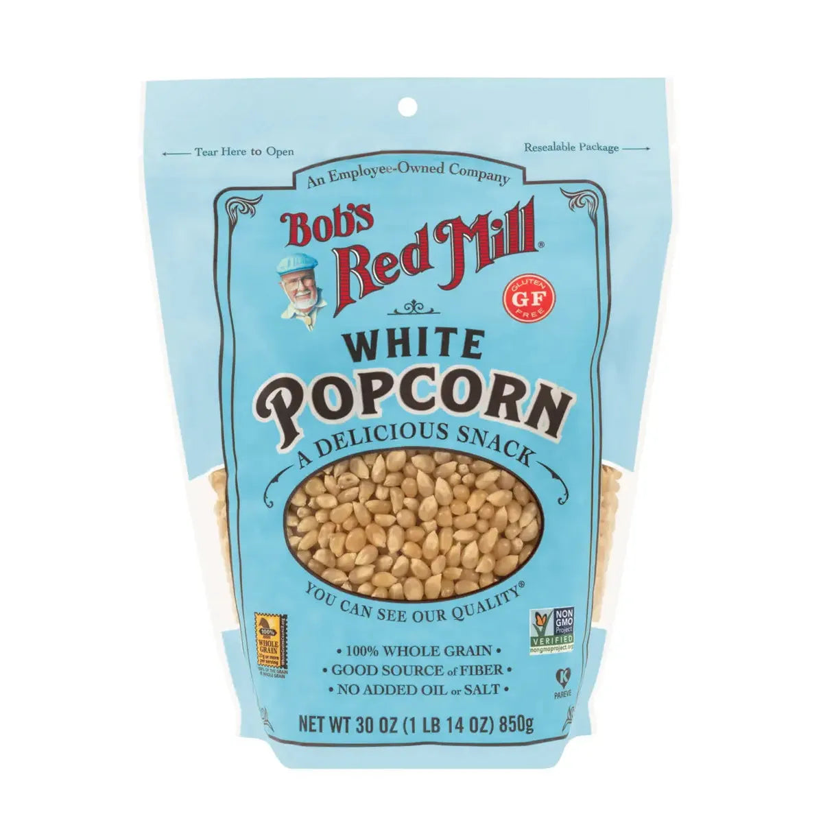 BOB'S RED MILL GLUTEN FREE WHITE POPCORN 850 G