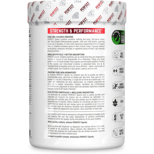 PERFECT Sports Creatine Monohydrate Micronised 400g (80 servings)