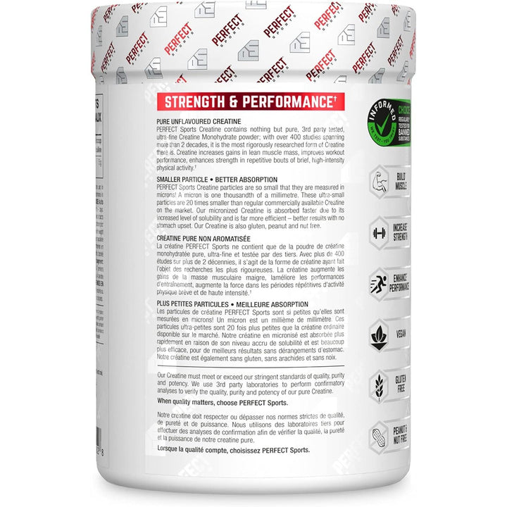 PERFECT Sports Creatine Monohydrate Micronised 400g (80 servings)