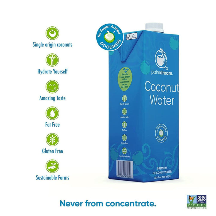 Palm Dream Pure Coconut Water No Added Sugar 1 Litre