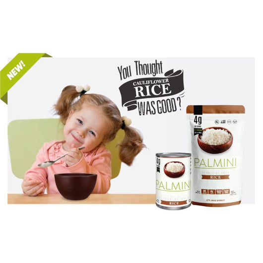 Palmini Rice | Low-Carb, Low-Calorie Hearts of Palm Rice | Keto, Gluten Free, Vegan, Non-GMO 227g