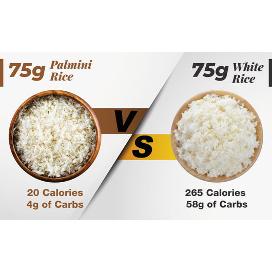 Palmini Rice | Low-Carb, Low-Calorie Hearts of Palm Rice | Keto, Gluten Free, Vegan, Non-GMO 227g