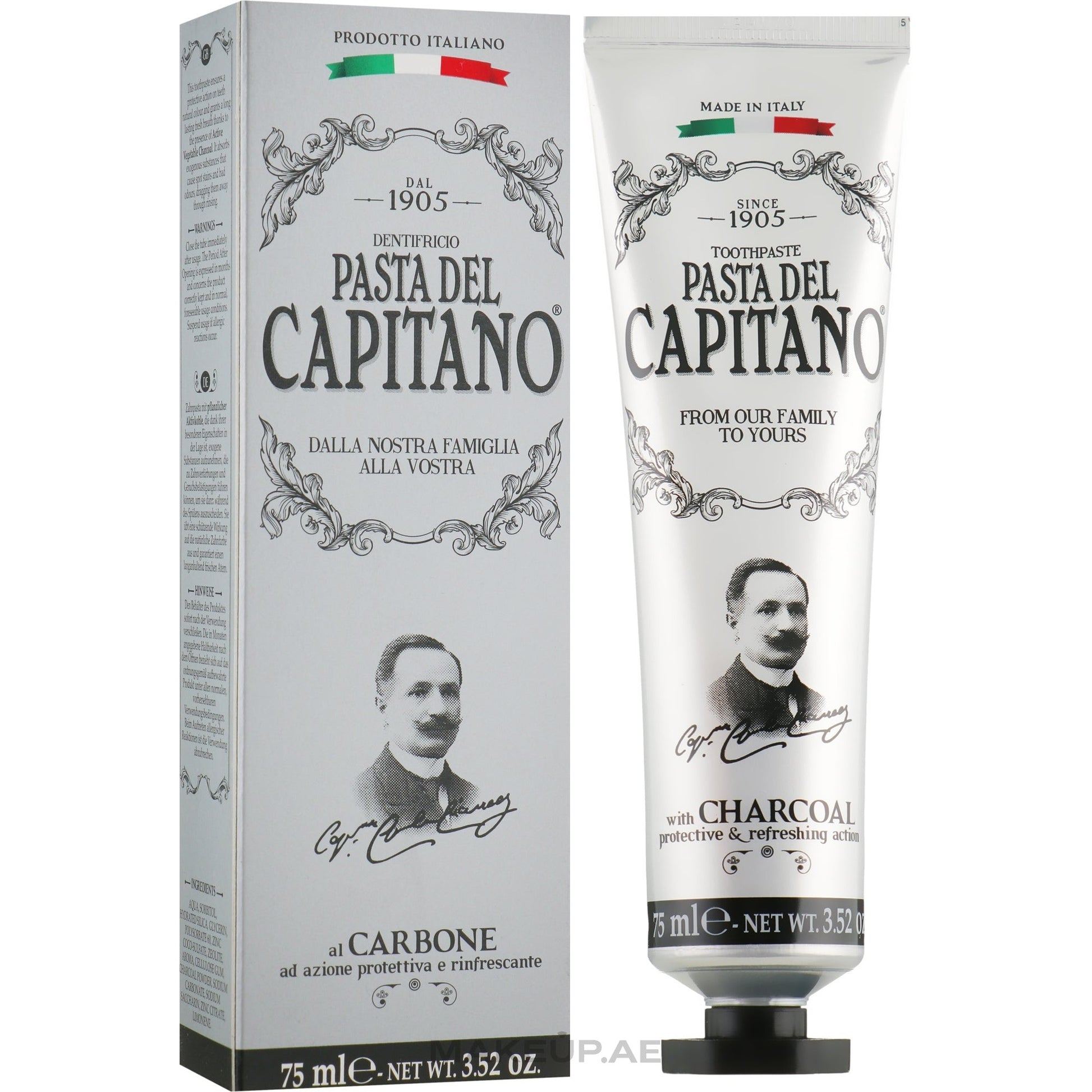 Pasta Del Capitano Charcoal Toothpaste 75ml