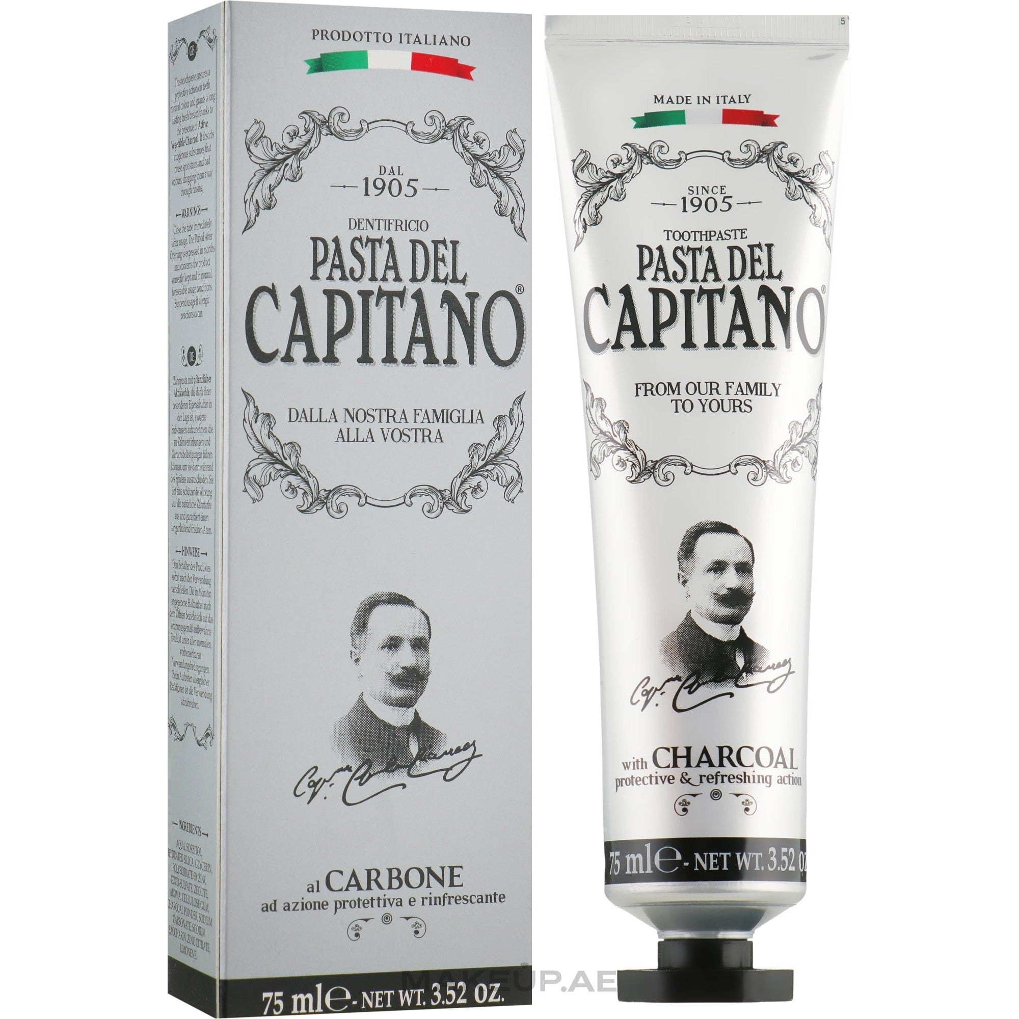 Pasta Del Capitano Charcoal Toothpaste 75ml