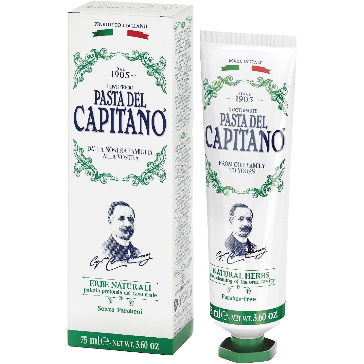 Pasta del Capitano 1905 Natural Herbs Toothpaste, 75 ml