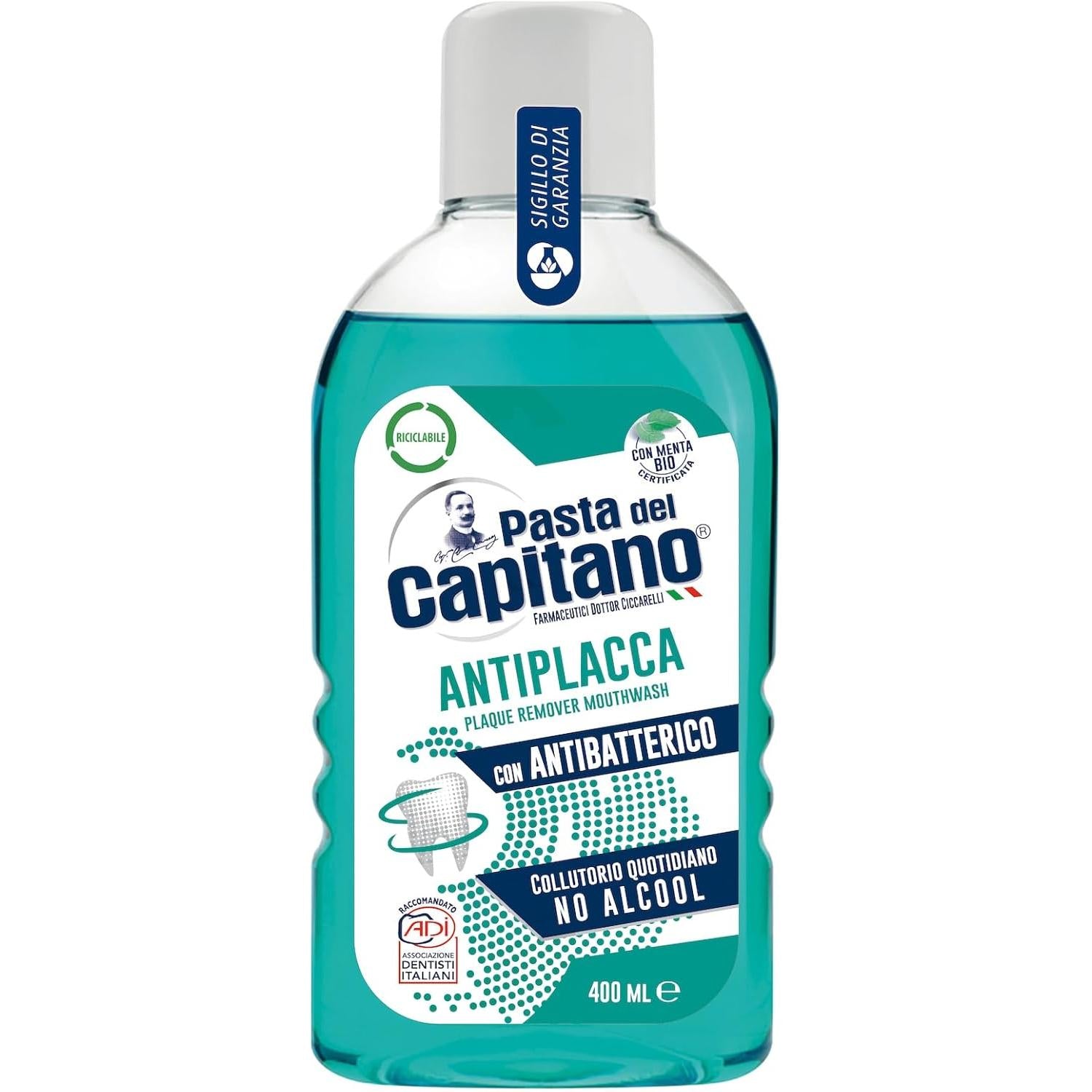 Pasta del Capitano Antiplacca Mouthwash No Alcohol 400 ml