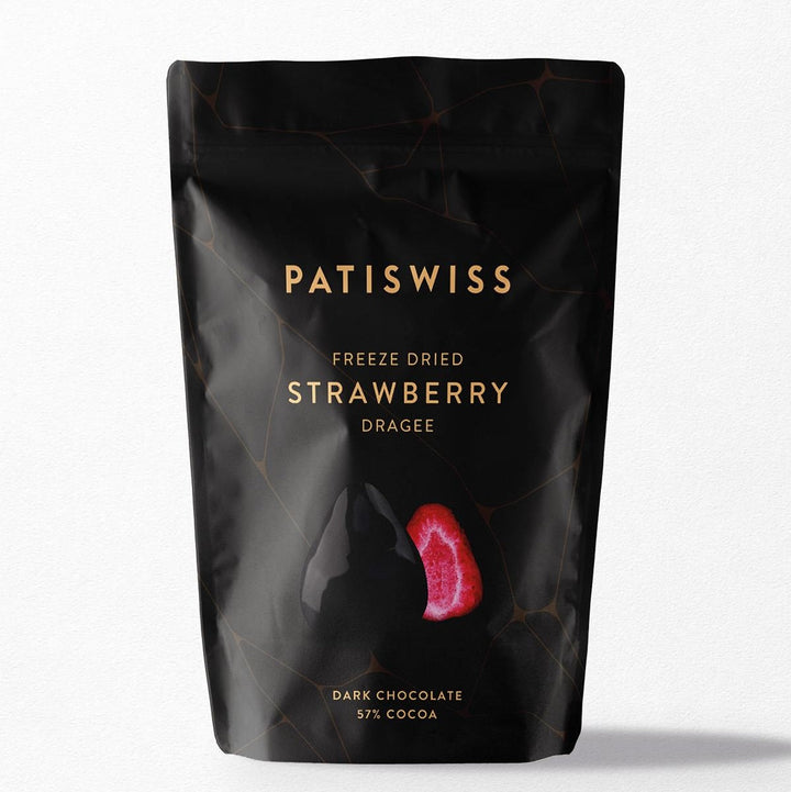 Patiswiss Freeze Dried Strawberry Covered with Dark Chocolate 80g