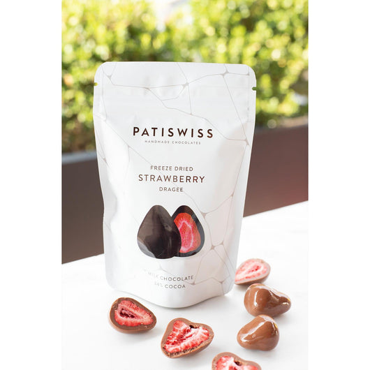 Patiswiss Freeze Dried Strawberry Covered with Milk Chocolate 80g