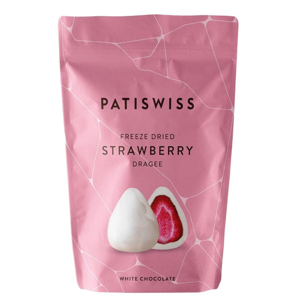 Patiswiss Freeze Dried Strawberry Covered with White Chocolate 80g