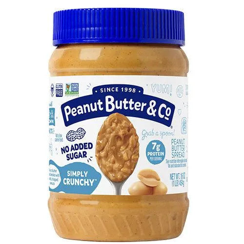 Peanut Butter & Co Simply Crunchy No Added Sugar Gluten Free Vegan 454g