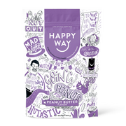 هابي واي مسحوق بروتين مصل اللبن العضوي الطبيعي بالكامل - بنكهة زبدة الفول السوداني 500غم