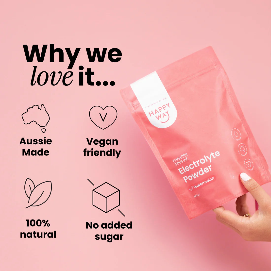 Happyway Electrolyte Powder Watermelon 300g