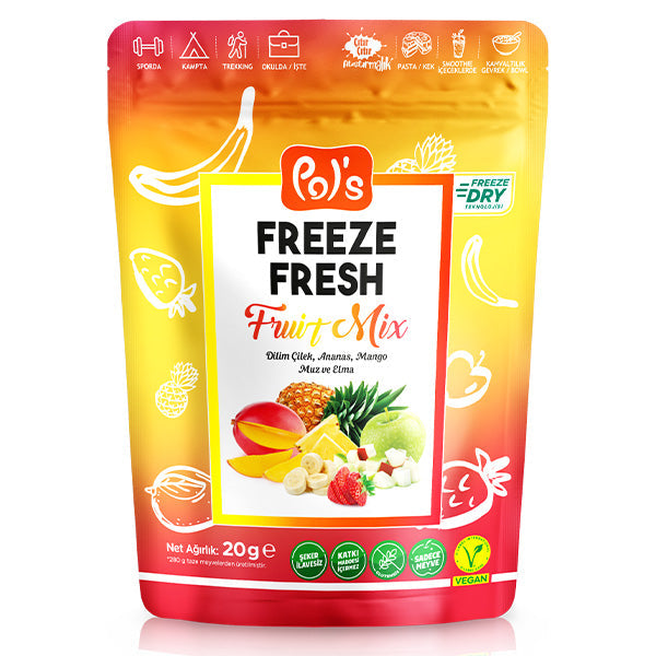 Pol’s Freeze Fresh Freeze Dried Fruit Mix No Added Sugar Non-GMO 20g