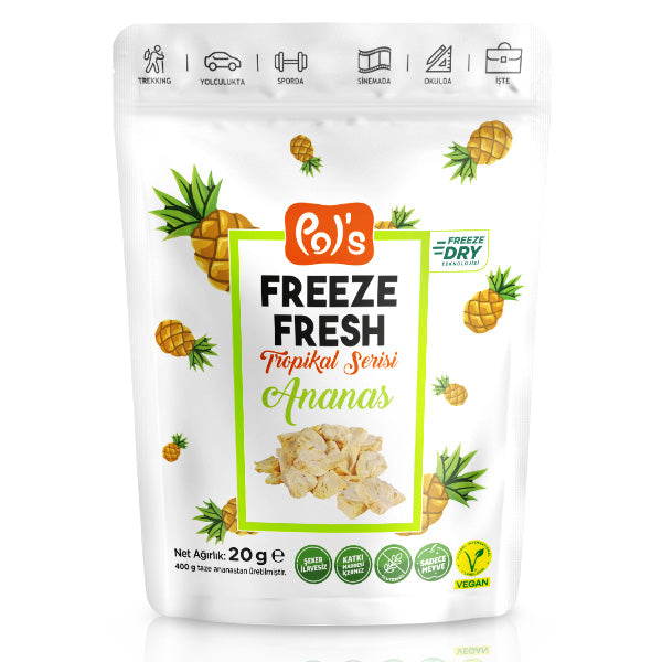 Pol’s Freeze Fresh Pineapple Freeze Dried No Added Sugar Non-GMO 20g