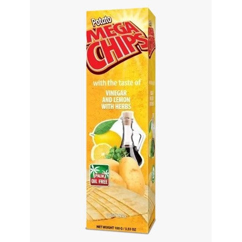 Potato MEGA CHIPS with the taste of VINEGAR AND LEMON WITH HERBS 50g