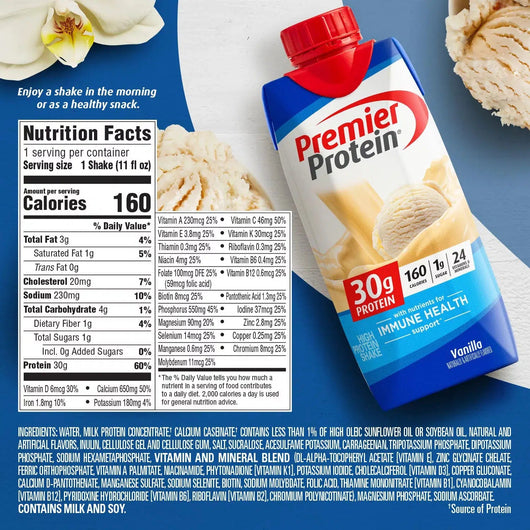 Premier Protein Shake 30g Protein 1g Sugar Vanilla 325ml