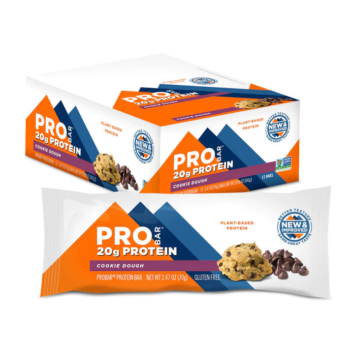 Pro Bar Plant Based Protein Bar 20g Protein Cookie Dough Gluten Free 70g