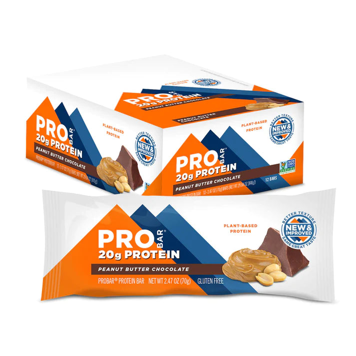 Pro Bar Plant Based Protein Bar 20g Protein Peanut Butter Chocolate Gluten Free 70g