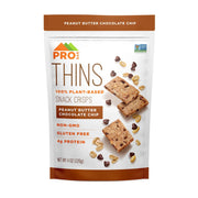 Pro Bar Thins 100% Plant Based Snack Crisps Peanut Butter Chocolate Chip 4g Protein Gluten Free 120g