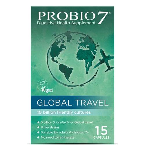 Probio7 Global Travel Probiotics 10 Billion 8 Live Strains 15 Vegan Capsules