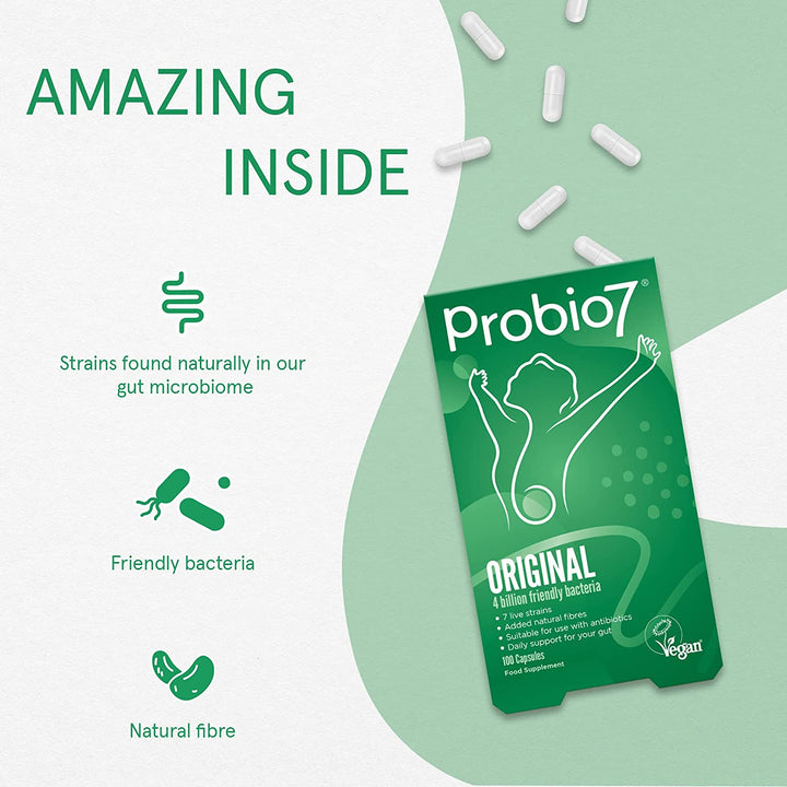 Probio7 Original Probiotics 4 Billion 7 Strains Vegan 100 Capsules