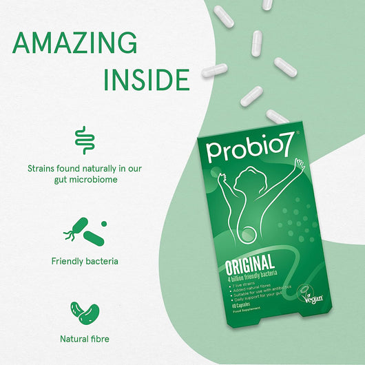 Probio7 Original Probiotics 4 Billion 7 Strains Vegan 40 Capsules