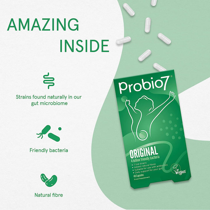 Probio7 Original Probiotics 4 Billion 7 Strains Vegan 40 Capsules