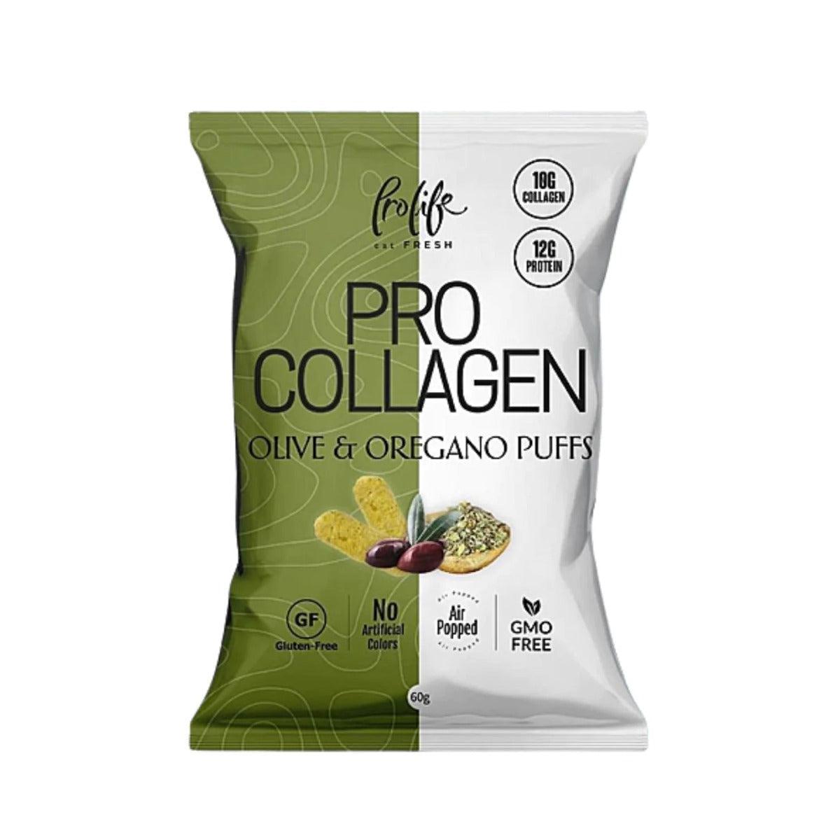 Prolife Collagen Olives & Oregano Puffs Gluten Free 60g