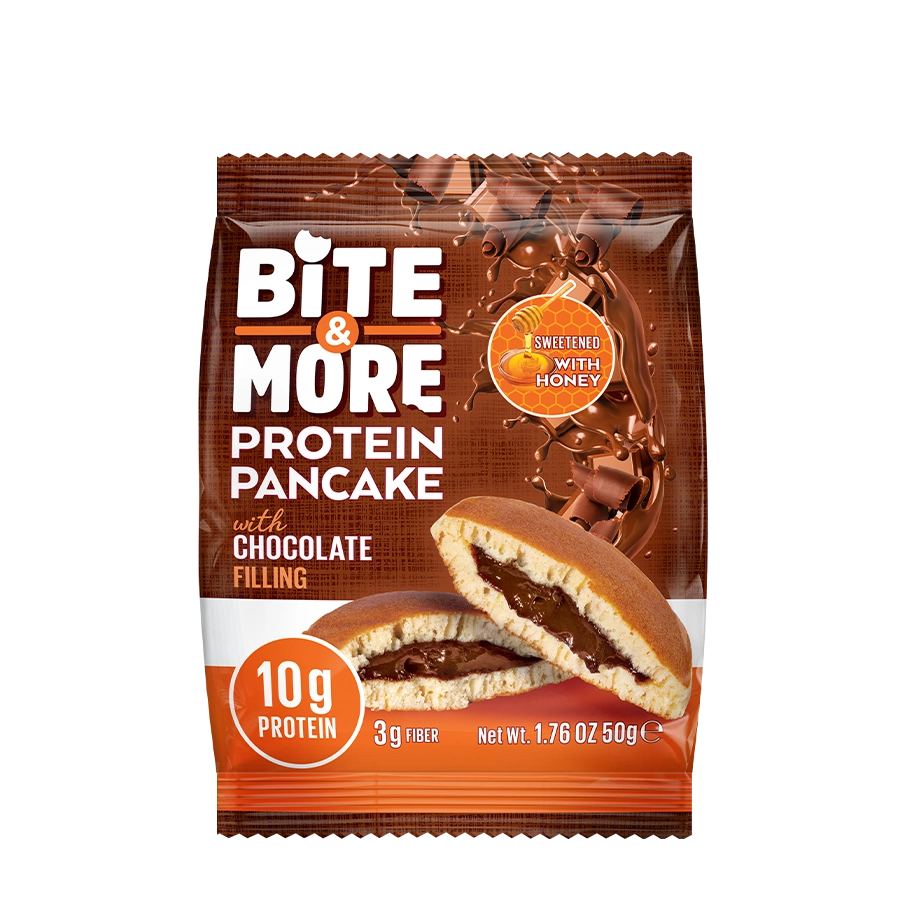 Bite & More Protein Pancake with 10g Protein Chocolate Cream Filling 50g